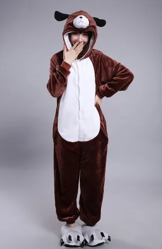Miniatura 2 de MizHome Pijama unisex para perros y adultos disfraz de anime de una pieza Marrón