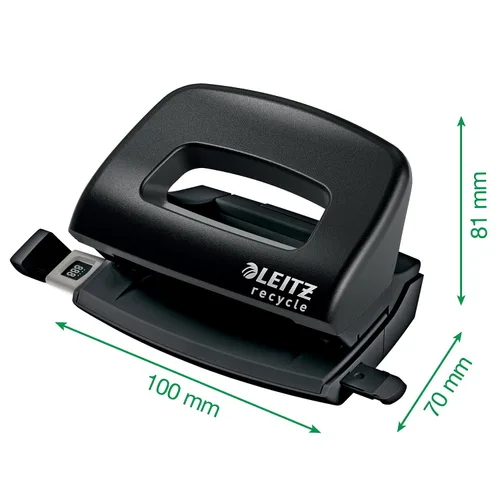 Miniatura 5 de Leitz NeXXt 50100055 - Perforadora de 10 hojas A4, 100% reciclable, acero y plástico reciclado, compensado con CO2, ecológico, rango de reciclaje