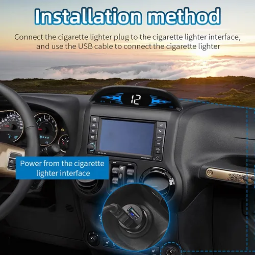 Miniatura 6 de Pantalla de visualización frontal de coche Digital GPS Navegación Velocímetro GPS Sistema Dual Pantalla de visualización