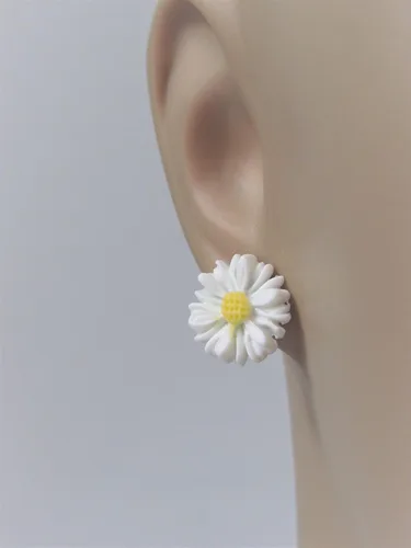 Miniatura 4 de Aretes de margaritas para mamá e hija, joyería de flores a juego para madre e hija