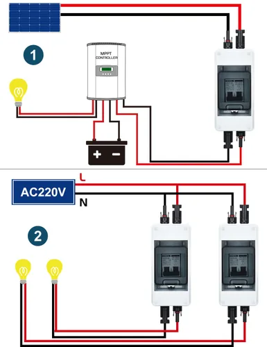 Miniatura 2 de DIHOOL Disyuntor de 20 amperios dc con caja eléctrica de desconexión pv para paneles solares, interruptor de desconexión solar al aire libre