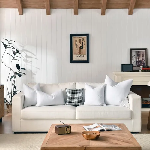 Miniatura 4 de basic home 28x28 Euro Throw Pillow Insert-Down Almohada de plumas Inserto-Tela de algodón Blanco-1 pieza