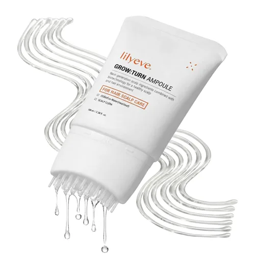 lilyeve GROWTURN Suero de Crecimiento Capilar con Cepillo Integrado, Exosomas Derivados de Heartleaf para Revitalizar el Cabello, Engrosamiento del