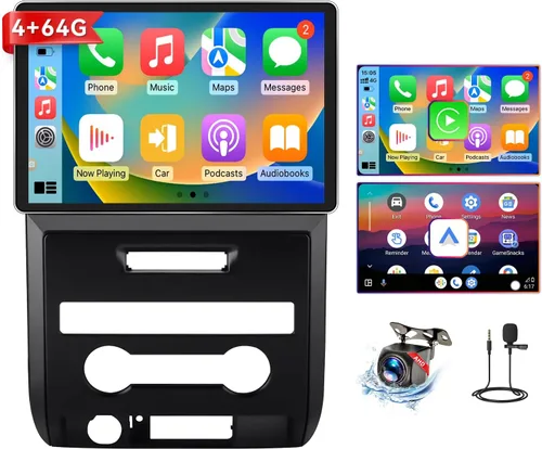 Miniatura 9 de Reemplazo estéreo de radio de coche Android 13 compatible con Ford F150 2009 2010 2011 2012 actualización manual de CA, CarPlay inalámbrico