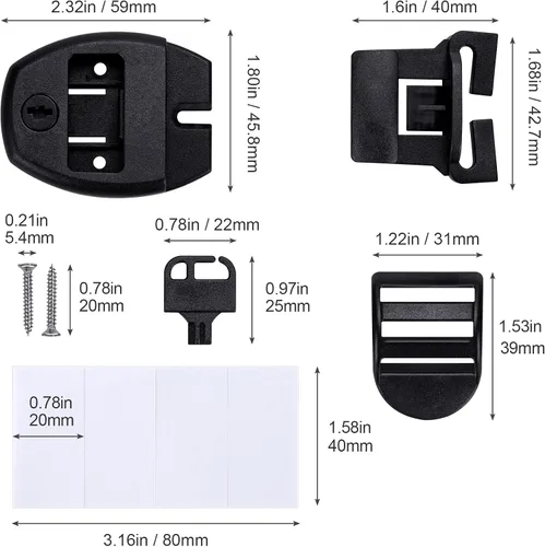 Miniatura 2 de OIIKI 4 juegos de clips para cubierta de bañera de hidromasaje, kit de reparación de cierre roto de cubierta de bañera de hidromasaje - Reemplazo