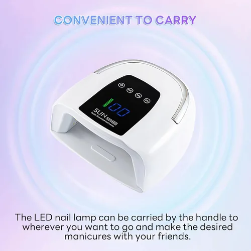 Miniatura 8 de Lámpara de uñas inalámbrica de 200 W, luz UV recargable para uñas de gel, secadora de uñas LED con 3 modos de temporizador, perfecta