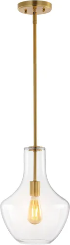 Miniatura 7 de JONATHAN Y JYL6400B Watts Colgante LED de Vidrio/Metal de 10.5" Estilo Granja Contemporáneo Regulable Comedor Sala de Estar Cocina Vestíbulo Bronce
