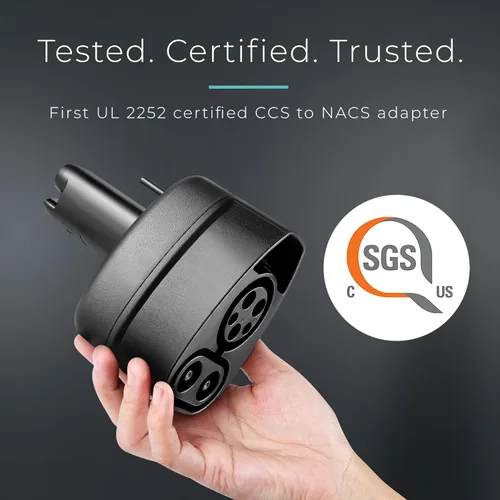 Miniatura 3 de Lectron Adaptador CCS a NACS para Tesla Model S, 3, X, Y y todos los vehículos eléctricos NACS (500A / 1,000V) - Adaptador de cargador rápido CCS1