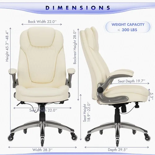 Miniatura 3 de Silla de oficina ejecutiva, silla ergonómica de escritorio para computadora con ruedas mejoradas para giratoria, silla de oficina con respaldo alto