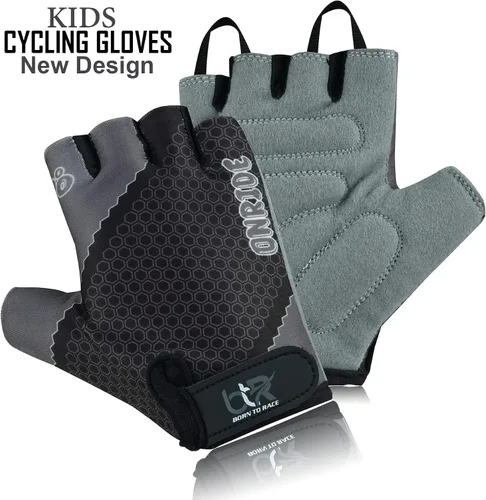 Miniatura 2 de Guantes de ciclismo para niños con agarre mejorado, acolchado de seguridad para niños, diseño transpirable y duradero, para niños y niñas, de 3 a 12