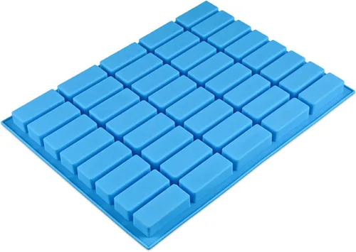 Miniatura 4 de V-fox 40 Cavities Rectangle Caramel Candy Silicone Molds for Chocolate Truffles, Ganache, Jelly, Candy and Praline, Ice Cube Tray, Random