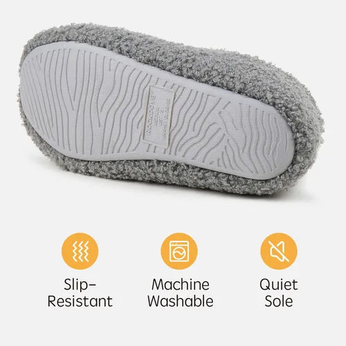 Miniatura 6 de RockDove - Pantuflas de vellón de estilo cerrado para mujer, ideales para interiores