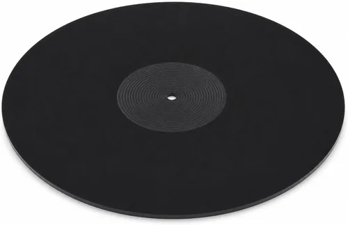 Tapete acrílico negro para tocadiscos de 11.75 pulgadas para reproductor de discos de vinilo de 12 pulgadas, antiestático y reductor de ruido para