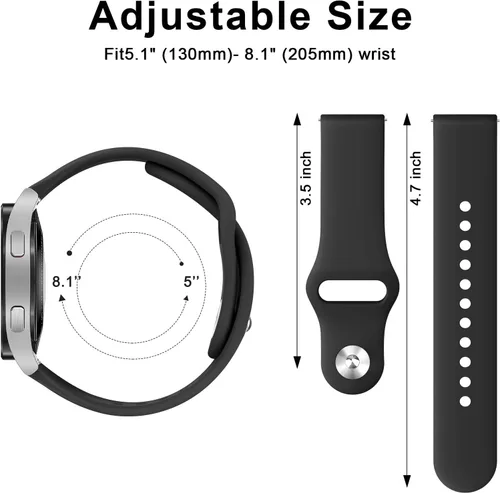 Miniatura 4 de Wanme Bandas para Garmin Venu 2 Plus / Venu Sq / Venu / Vivoactive 3 Correa de reloj para mujeres y hombres, paquete de 3 correas deportivas