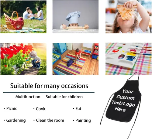 Miniatura 4 de Delantal personalizado para cocinar, hornear, delantales personalizados para niñas y niños, regalo de cumpleaños y Navidad