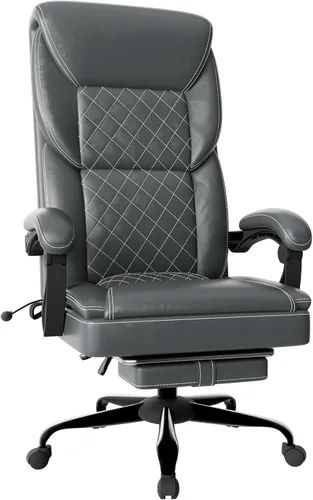 Miniatura 11 de Silla para juegos con respaldo alto de tela para computadora con cojín de resorte con bolsillos y reposapiés, silla de juego de altura ajustable