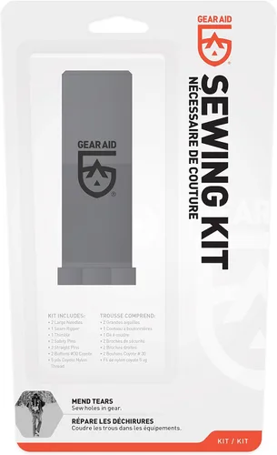 Miniatura 2 de Gear Aid Kit de costura al aire libre para reparaciones de engranajes con agujas, pasadores de seguridad, botones y desgarrador de costuras