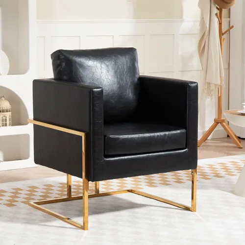 Miniatura 19 de Silla decorativa moderna de terciopelo, sillón tapizado de mediados de siglo para sala de estar, dormitorio, cómodo sofá individual, silla de club