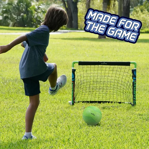 Miniatura 3 de Spalding - Juego de portería de fútbol, red de fútbol plegable con pelota, portería emergente para práctica y juegos, juego al aire libre para niños