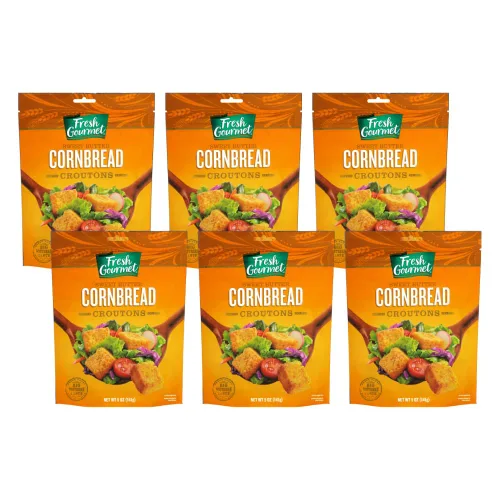 Miniatura 7 de Fresh Gourmet Crutones premium, pan de maíz dulce con mantequilla, 5 onzas (paquete de 2)