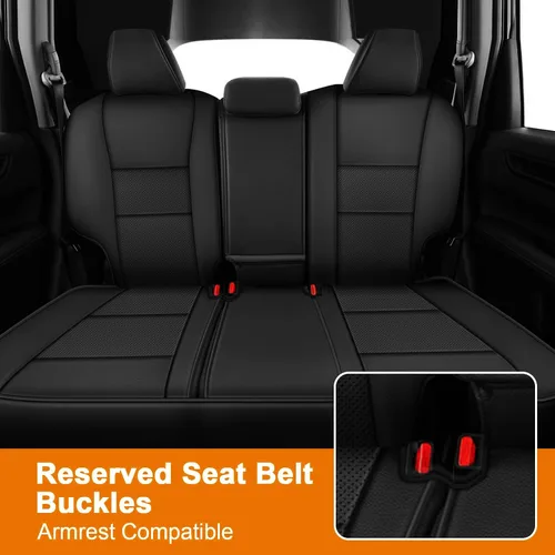 Miniatura 3 de DISUTOGO Fundas de asiento personalizadas para Honda HRV 2016-2018 EX EX-L y 2016-2022 LX Juego completo de cojines de asiento de cuero sintético