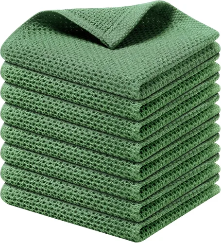 Miniatura 169 de Kitinjoy - Paños de cocina de 100 % algodón, tela de tejido gofrado, paño de limpieza ultrasuave, absorbente y de secado rápido. Gris Oscuro