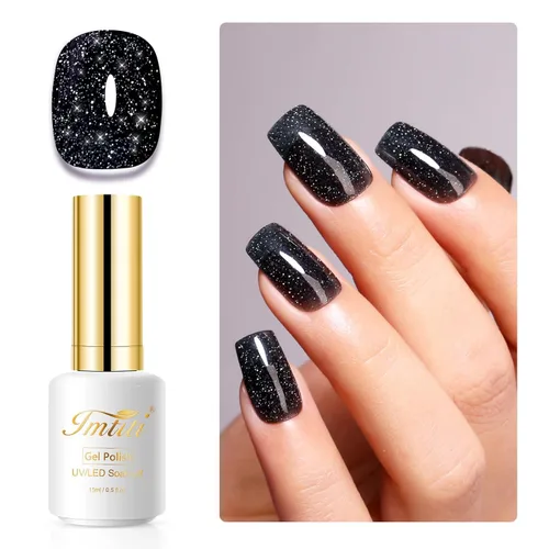 Miniatura 69 de Esmalte de uñas de gel con purpurina, 0.5 fl oz, color rosa brillante, de remojo, con LED, UV, kit de esmalte de uñas de gel para manicura en salón