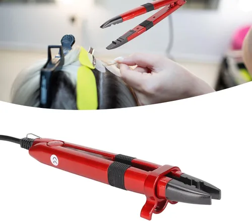 Miniatura 4 de Hierro de extensión de cabello, conector ergonómico de regulación de temperatura, conector de extensión de cabello, herramienta de hierro, varita