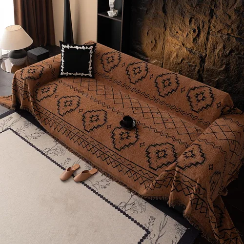 Miniatura 9 de VClife Fundas de sofá bohemio de felpilla para sofá seccional, fundas de sofá suaves y antideslizantes para sofá de 2 cojines, protector de muebles