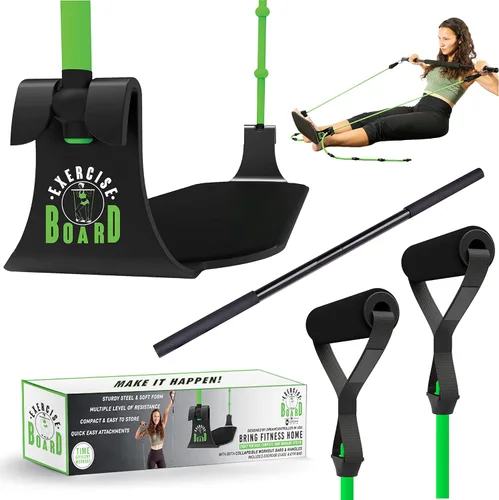 Miniatura 9 de Equipo de ejercicio portátil para entrenamiento en casa, con los mejores accesorios para ejercicios y gimnasio en casa, tabla, barra, bandas