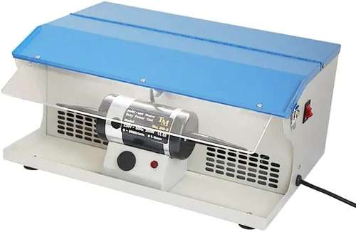 TFCFL Máquina pulidora de joyas, herramienta de pulido de 200 W, colector de polvo con mesa ligera, pulidor de joyería, velocidad de 0-8000 RPM