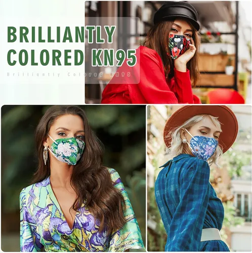 Miniatura 4 de Mascarillas Faciales KN95, paquete de 50 unidades, mascarillas faciales desechables empaquetadas individualmente con lazos elásticos de alta