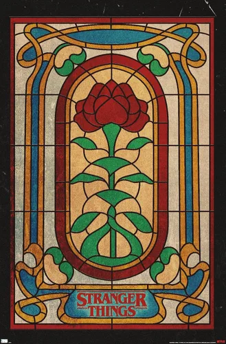 Miniatura 9 de Trends International Netflix Stranger Things: Season 4 - Póster de pared de vitrales, 14.72 x 22.37 pulgadas, versión enmarcada de madera de granero