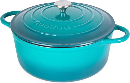 Miniatura 24 de Nuovva Olla Holandesa de Hierro Fundido Esmaltado con Tapa – Cazuela Antiadherente de 6.4 Cuartos – Resistente y Apta para Horno hasta 500°F