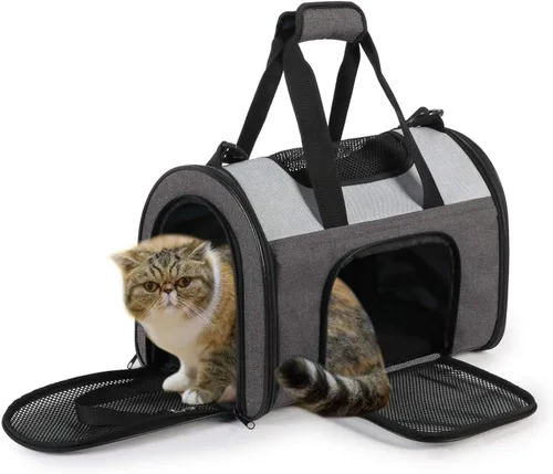 Miniatura 9 de JESPET Transportín de Lados Suaves para Mascotas para Perros Pequeños, Gatos, Cachorros, Transportadores de Gatos y Perros Aprobados por Aerolíneas