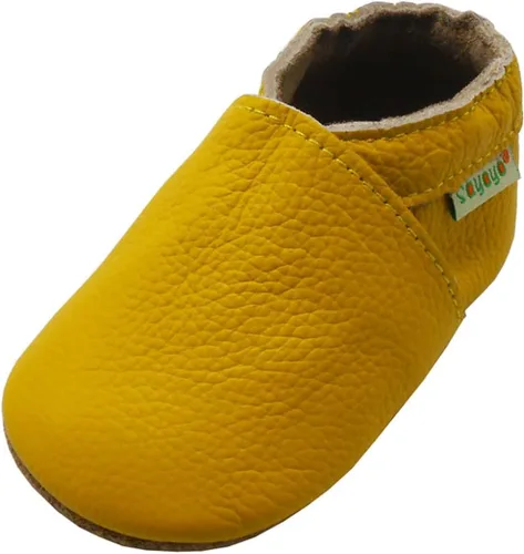 SAYOYO Leather Infant Slippers Toddler Soft Sole Shoes First Walker Crib Shoes Baby Moccasins for Boys and Girls