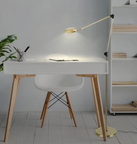 Miniatura 4 de Brightech Sage - Lámpara de pie y mesa LED 2 en 1 para manualidades, lámpara de lectura de pie ajustable sobre silla, para sala de estar y oficina