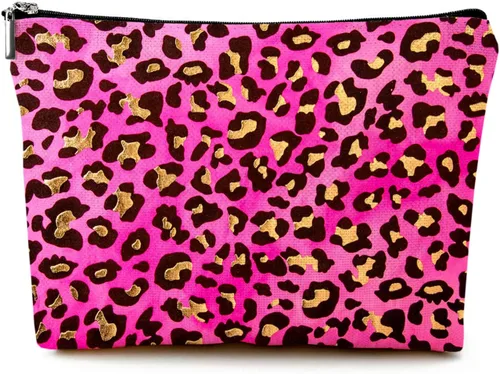 Miniatura 25 de Pequeña bolsa de maquillaje para monedero, bonita lona impermeable, bolsas de cosméticos para mujeres, con cremallera, bolsa de aseo de viaje