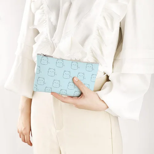 Miniatura 4 de Manmihealth Bonita bolsa de maquillaje de silicona para gatos, bolsas de cosméticos para mujeres, soporte para brochas de maquillaje de viaje, bolsa