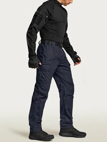 Miniatura 4 de CQR Pantalones tácticos tipo cargo para hombre, tejido ripstop, resistentes al agua, ligeros, EDC para artículos de uso diario, para trabajo