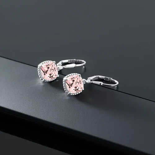 Miniatura 16 de Gem Stone King Aretes colgantes de plata de ley 925 de 0.315 pulgadas para mujer