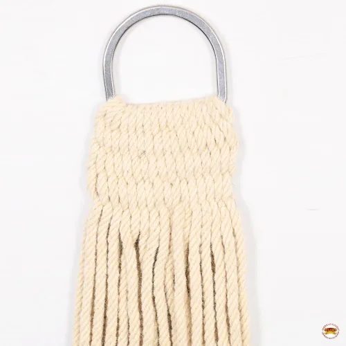 Miniatura 2 de HILASON Horse Western 27 Strand Double Weave Roper Cinch Off White Correa de circunferencia para silla de montar de espalda de caballos