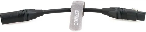 Miniatura 3 de SZRMCC XLR Cable de audio equilibrado de 3 pines XLR macho a 4 pines XLR hembra Cable de alimentación original DMX Stage Mic Speaker Cable 7.9 in