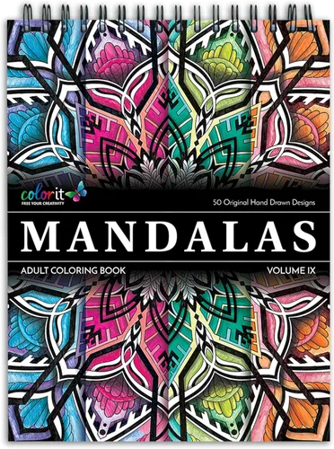 Miniatura 8 de Libro Para Colorear Mandala Para Adultos Con Papel Grueso De Calidad Artística, Tapas Duras Y Encuadernación En Espiral De ColorIt