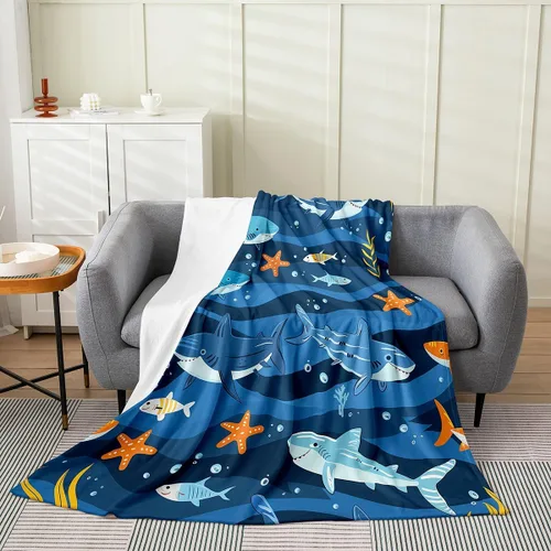 Miniatura 42 de Erosebridal Hammerhead Shark Flannel Blanket 40x50 Marine Life Fuzzy Plush Throw for Sofa Couch Hammerhead Shark Lover Gifts Ocean Sealife Fleece