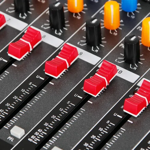 Miniatura 5 de Depensheng DX12 - Interfaz de controlador de sonido DJ con unidad USB para grabación de computadora, mezclador de audio de estudio de 12 canales