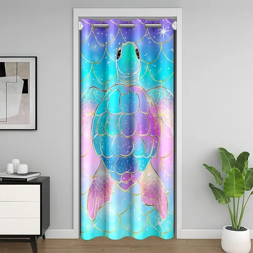 Miniatura 21 de Erosebridal Cortina de puerta de teñido anudado, cortina opaca bohemia, cortina exótica abstracta en espiral, elegante cortina hippie para puerta