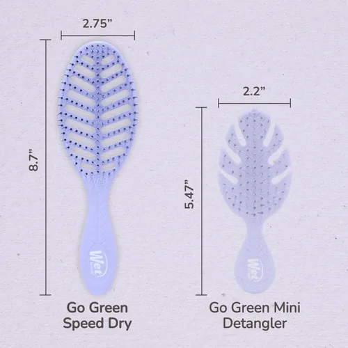 Miniatura 7 de Wet Brush Go Green Speed Dry - Cepillo de diseño ventilado y cerdas ultrasuaves HeatFlex, mango ergonómico, para cabello enredado e incontrolable