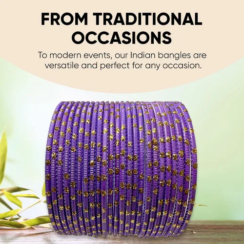 Miniatura 6 de Zenia Creations - Juego de pulseras de metal de 24 piezas, joyería étnica india para bodas, fiestas y uso diario de moda, pulseras coloridas