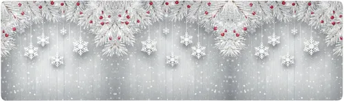 Miniatura 8 de ALAZA Salvamanteles de copos de nieve con purpurina azul de Navidad, 40 pulgadas de largo, salvamanteles para ollas y sartenes calientes, protector